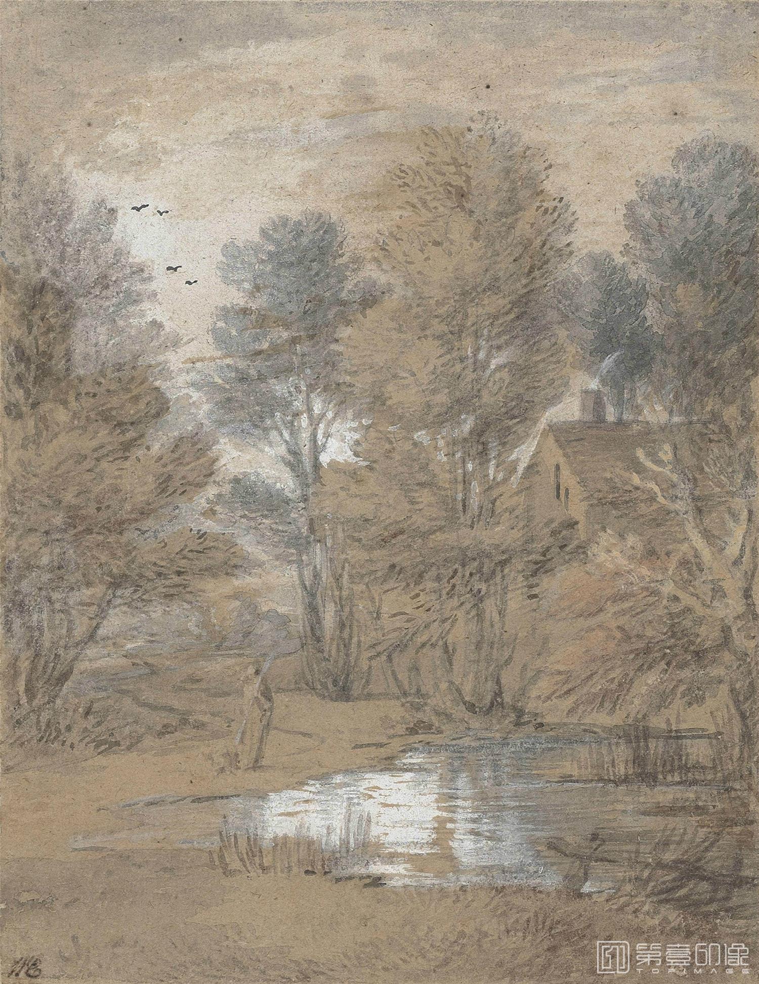 水彩画-托马斯·庚斯博罗 Thomas Gainsborough作品集-129