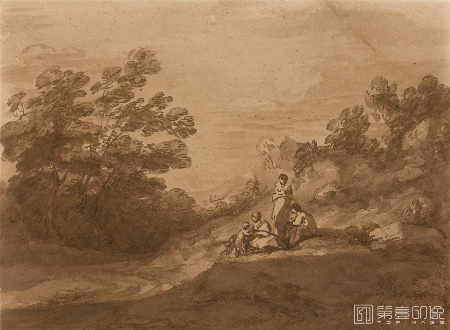 水彩画-托马斯·庚斯博罗 Thomas Gainsborough作品集-187