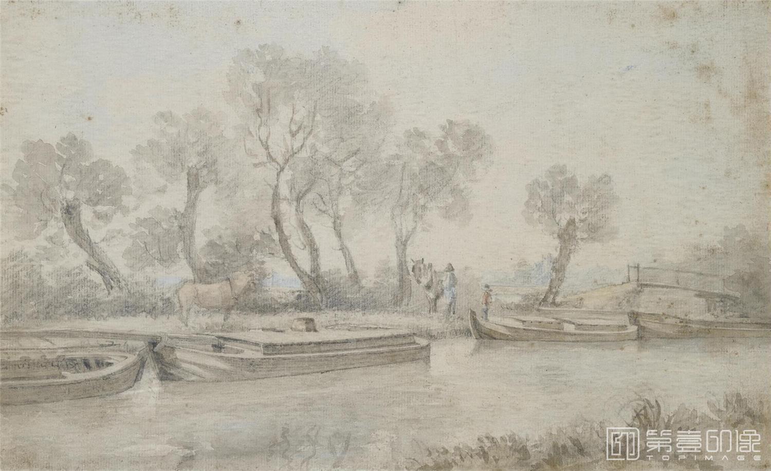 水彩画-约翰·康斯坦布尔 John Constable作品集-167