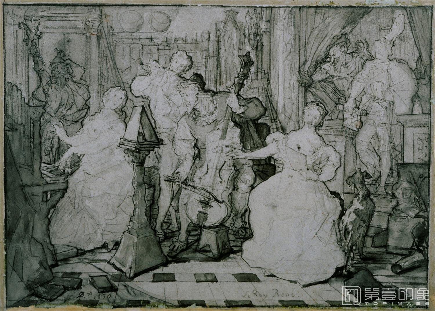 速写-德拉克罗瓦 Eugène Delacroix作品集-108