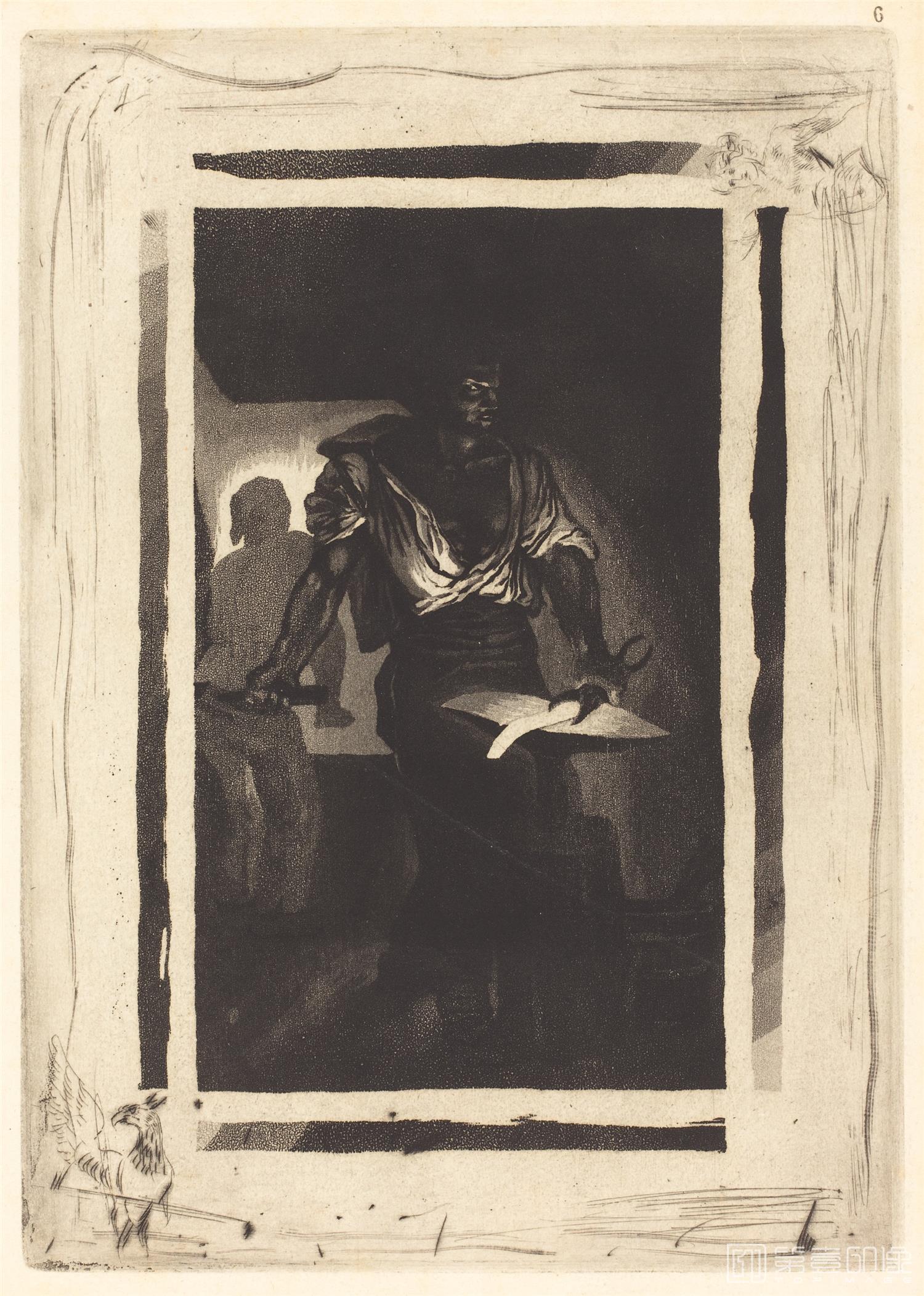 素描-德拉克罗瓦 Eugène Delacroix作品集-160
