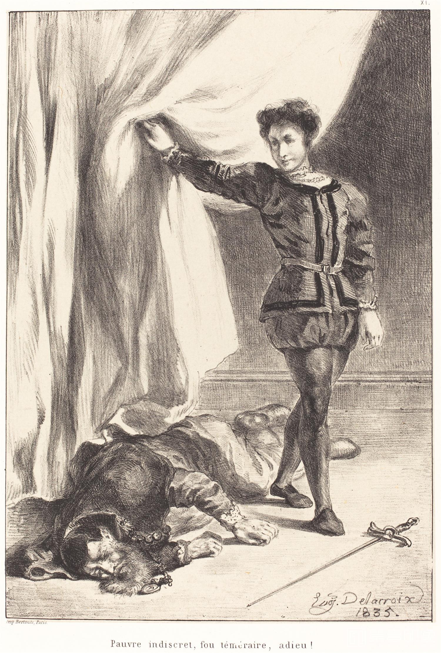 素描-德拉克罗瓦 Eugène Delacroix作品集-171