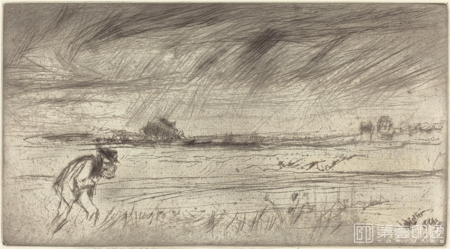 速写-惠斯勒 James Abbott McNeill Whistler素描作品集-308
