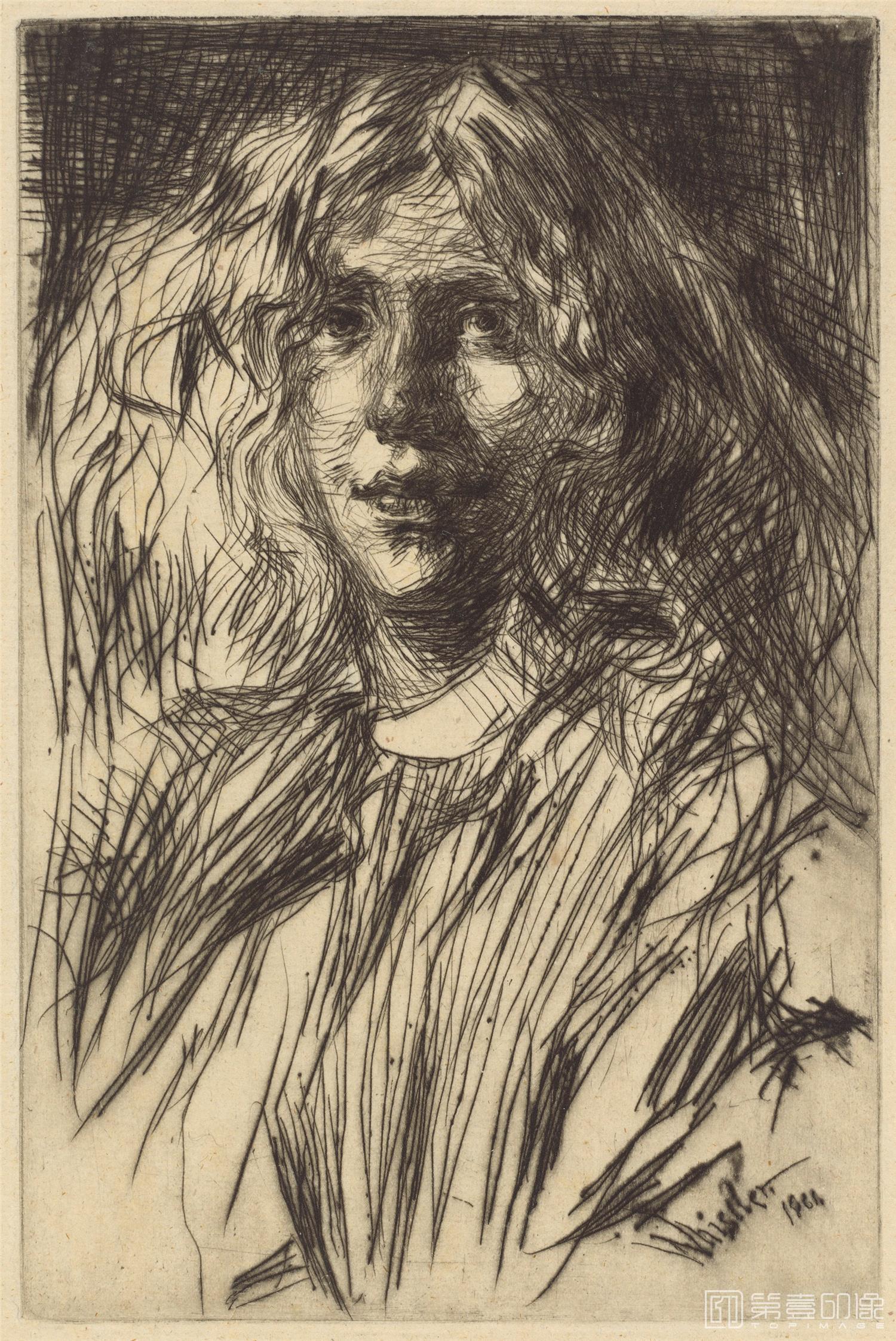 速写-惠斯勒 James Abbott McNeill Whistler素描作品集-342