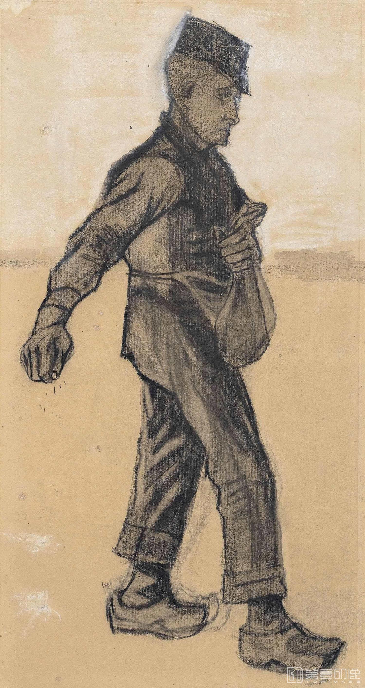 素描-文森特·威廉·梵高 Vincent Willem van Gogh-Sower111-418