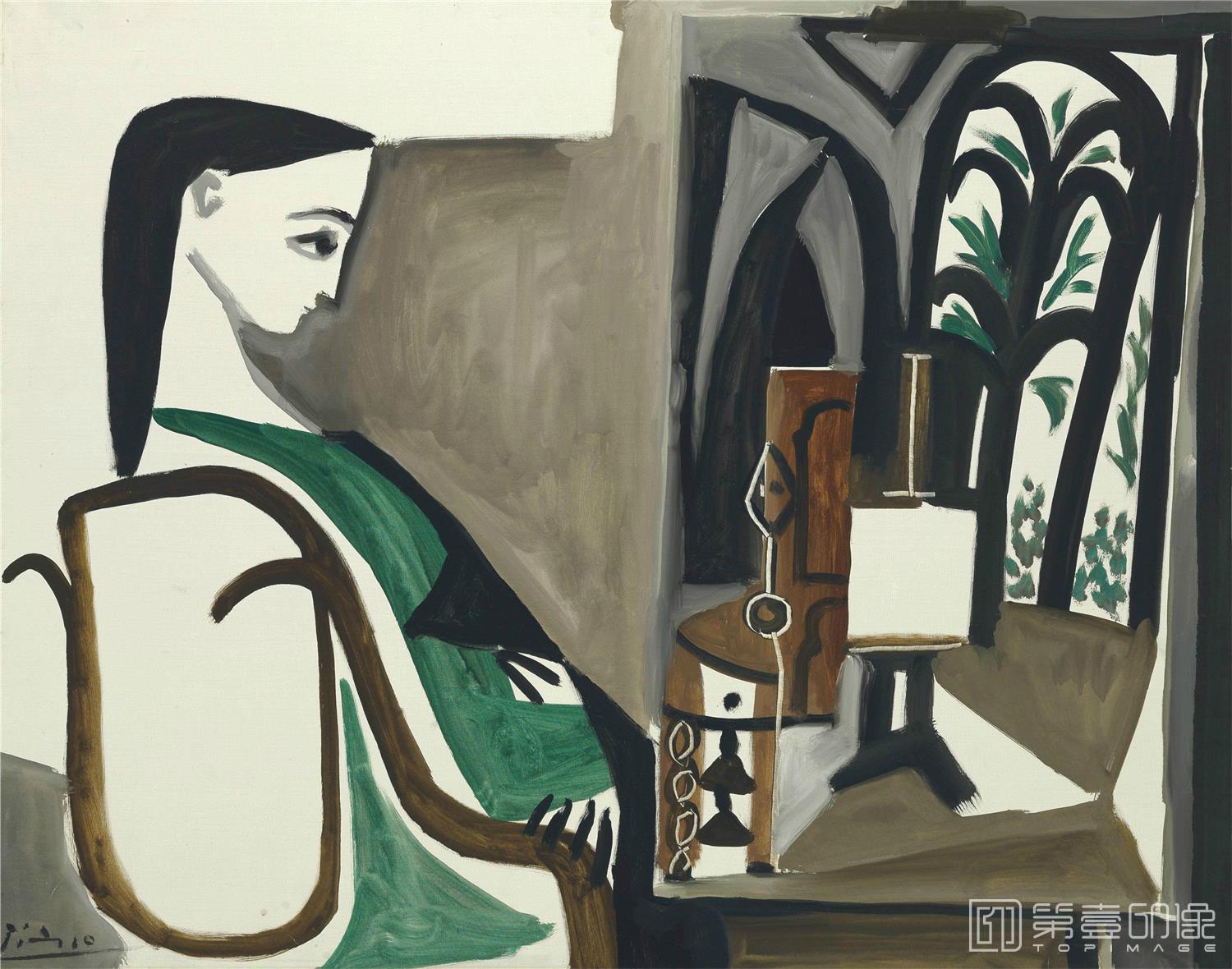 水彩画-巴勃罗·鲁伊斯·毕加索 Pablo Picasso作品集-087