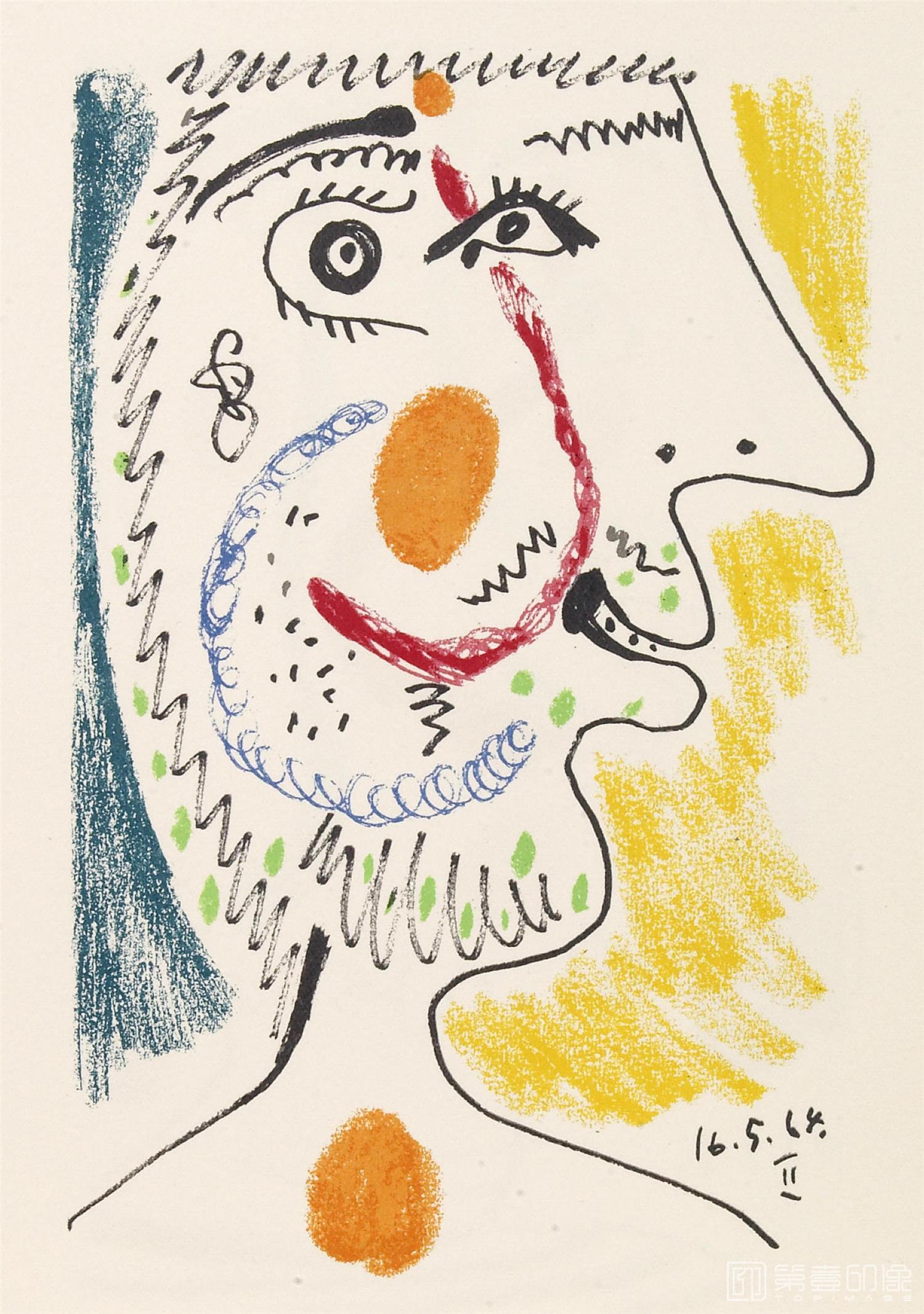 水彩画-巴勃罗·鲁伊斯·毕加索 Pablo Picasso作品集-130