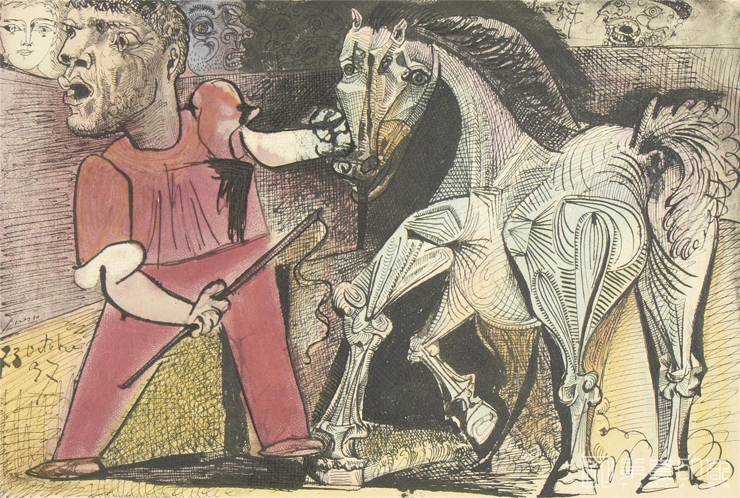 水彩画-巴勃罗·鲁伊斯·毕加索 Pablo Picasso作品集-131