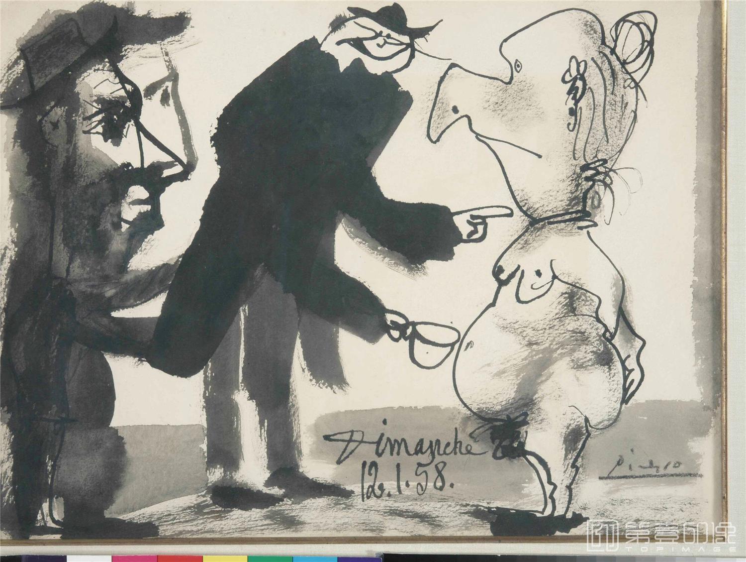 水彩画-巴勃罗·鲁伊斯·毕加索 Pablo Picasso作品集-230