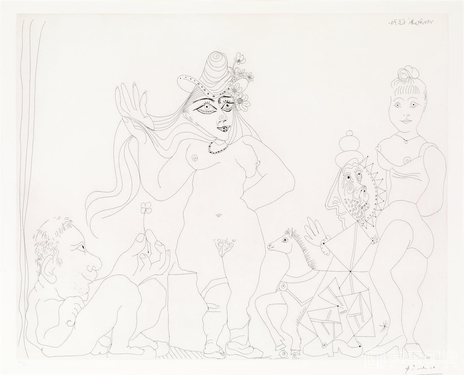速写-巴勃罗·鲁伊斯·毕加索 Pablo Picasso作品集-253