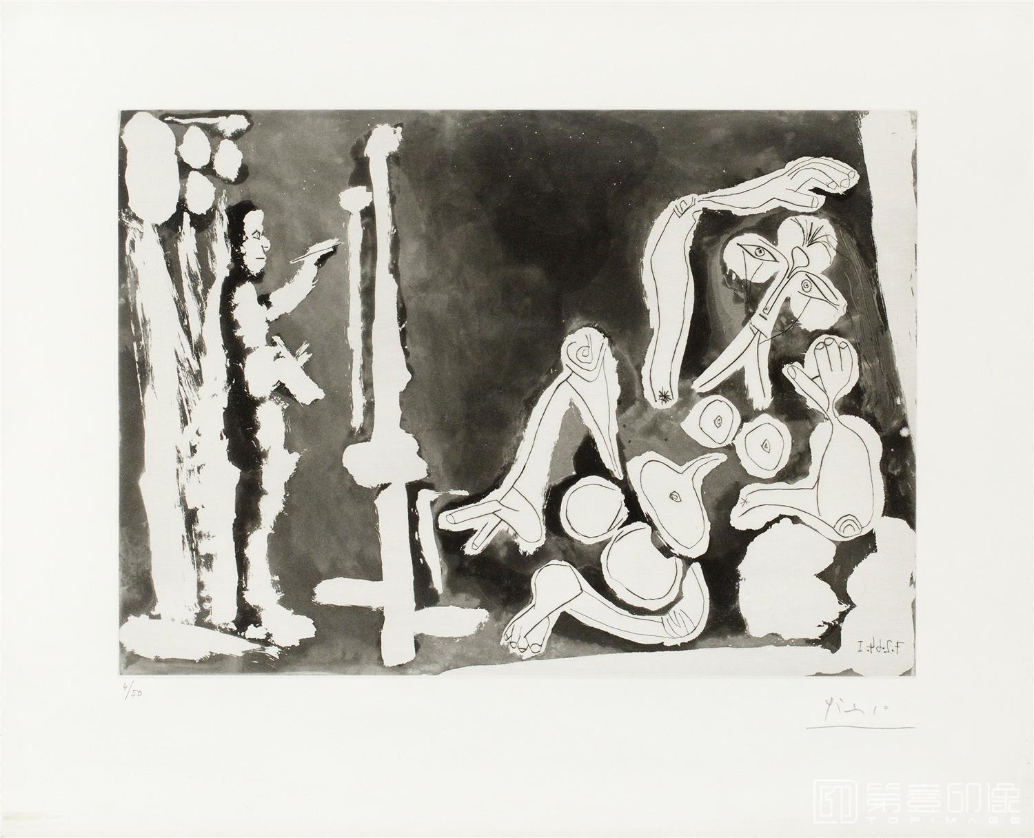 水彩画-巴勃罗·鲁伊斯·毕加索 Pablo Picasso作品集-269