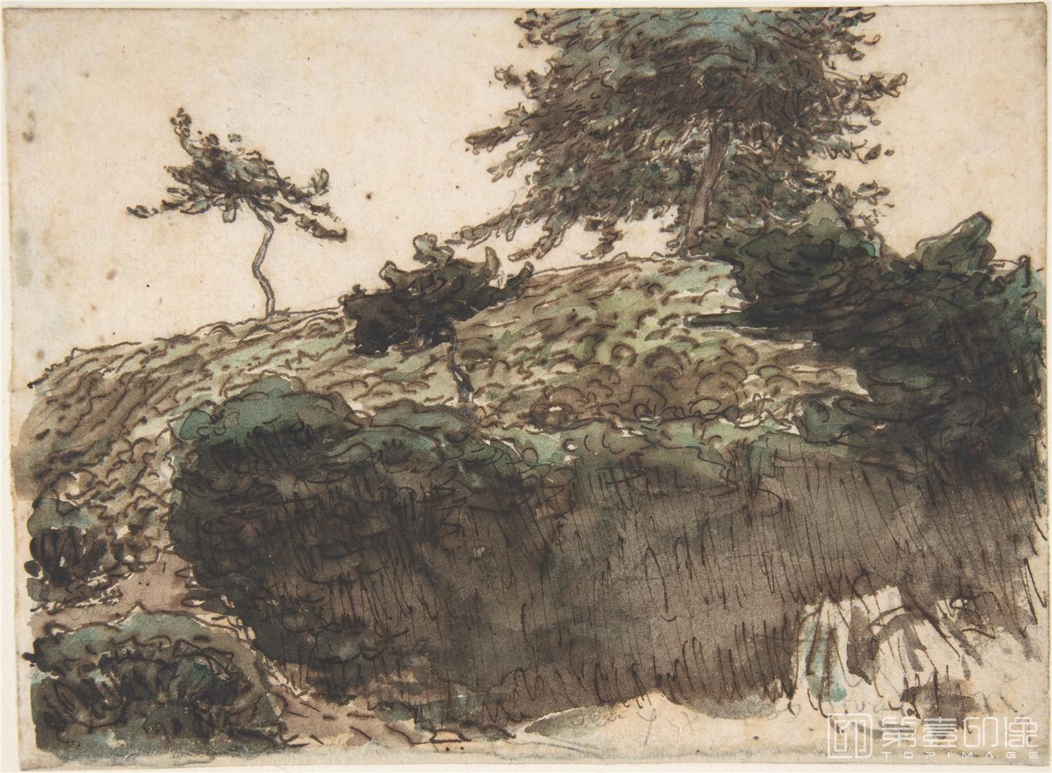 水彩画-让·弗朗索瓦·米勒 Jean-Francois Millet作品集-38