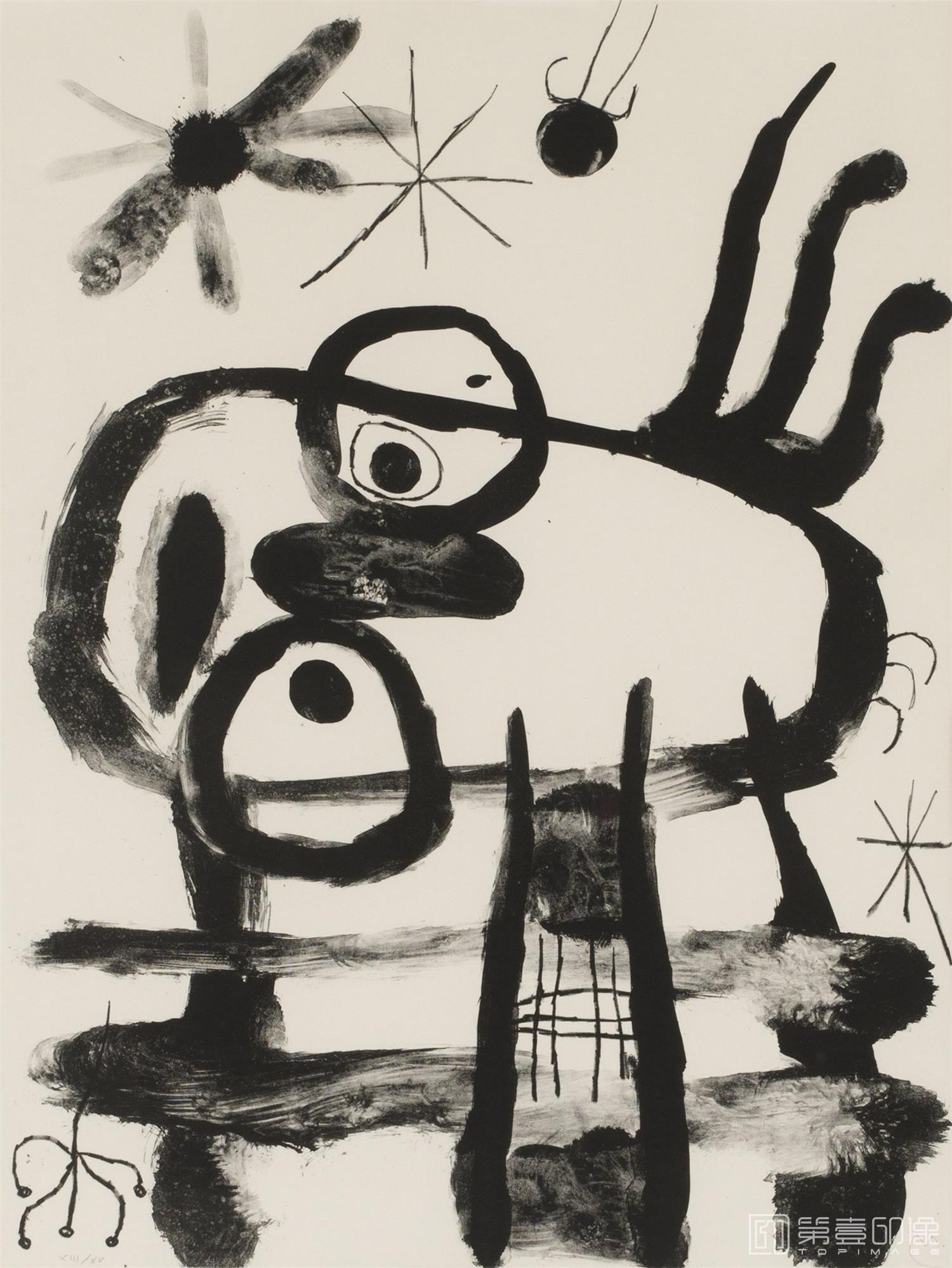 水彩画-胡安·米罗 JoanMiró作品集-097