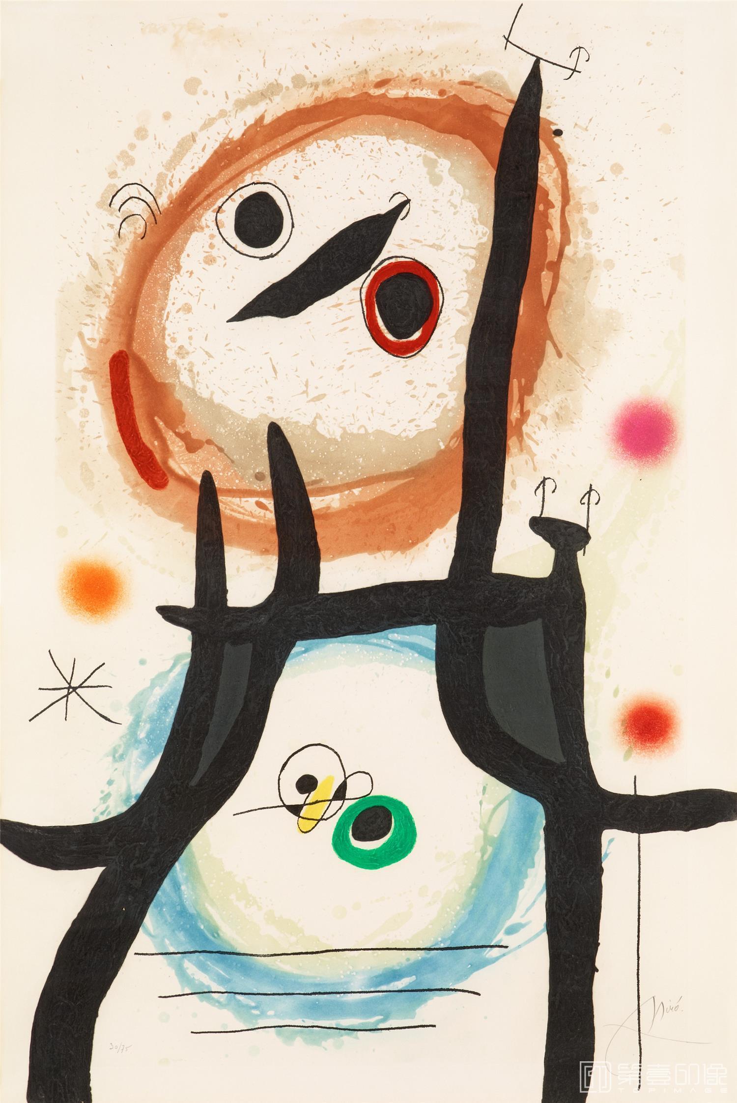 水彩画-胡安·米罗 JoanMiró作品集-126