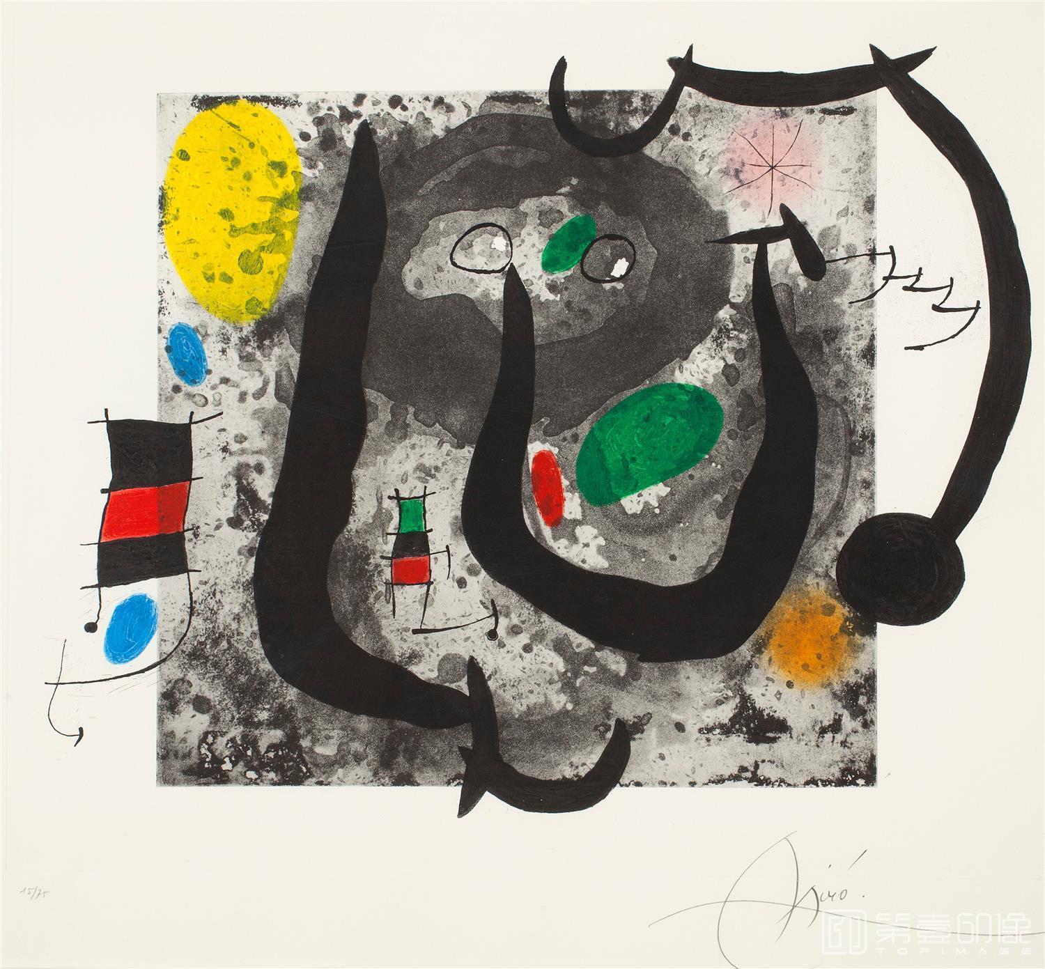 水彩画-胡安·米罗 JoanMiró作品集-143