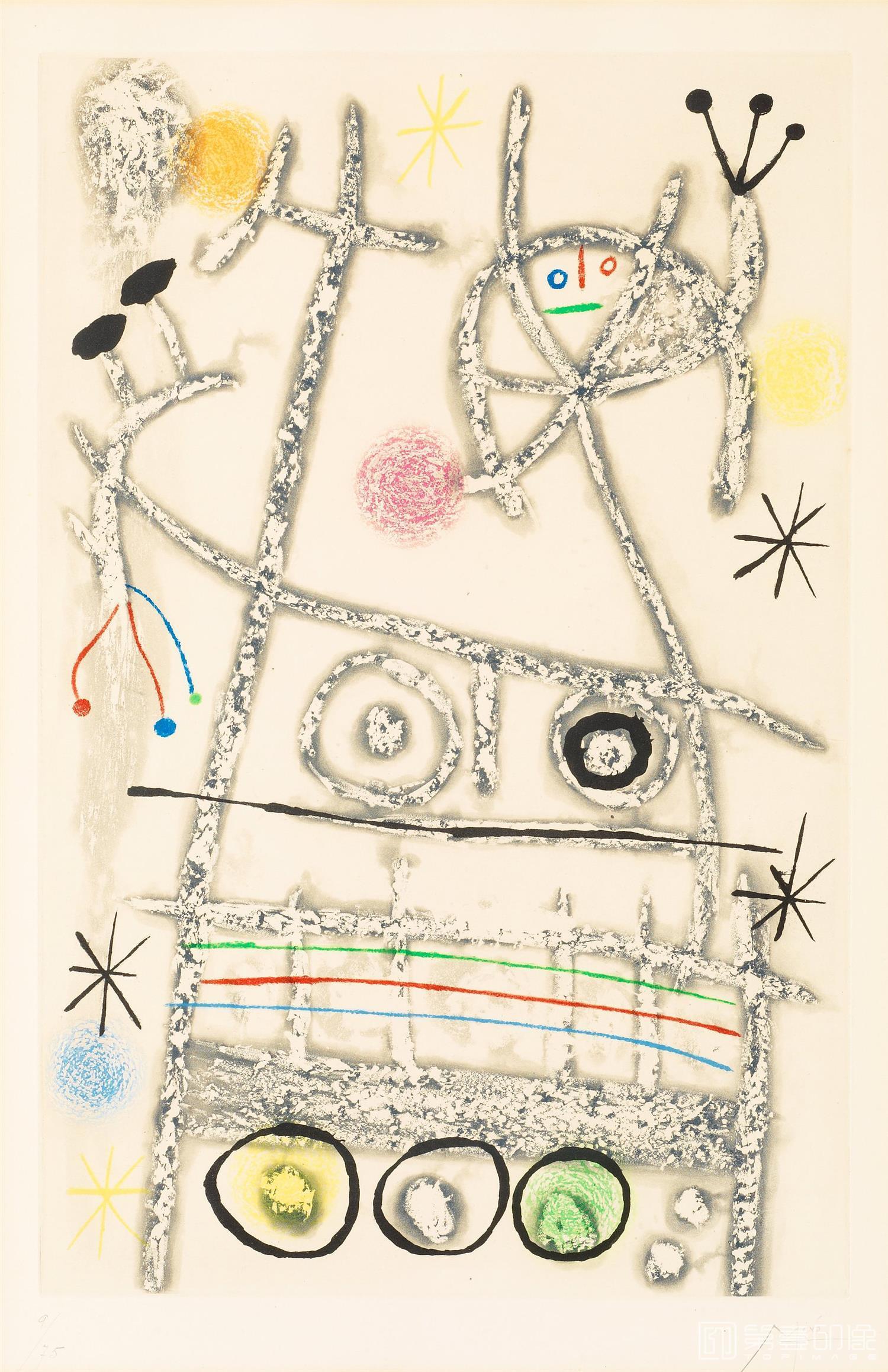 水彩画-胡安·米罗 JoanMiró作品集-148