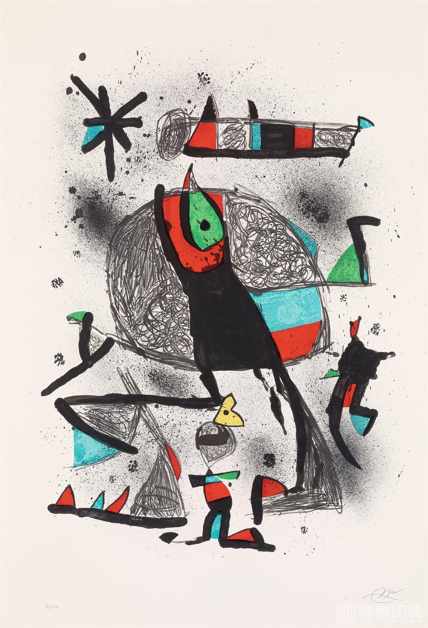 水彩画-胡安·米罗 JoanMiró作品集-157