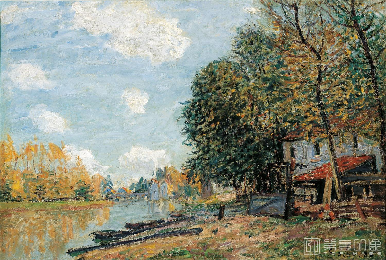 油画-阿尔弗莱德·西斯莱 Alfred Sisley作品集-035