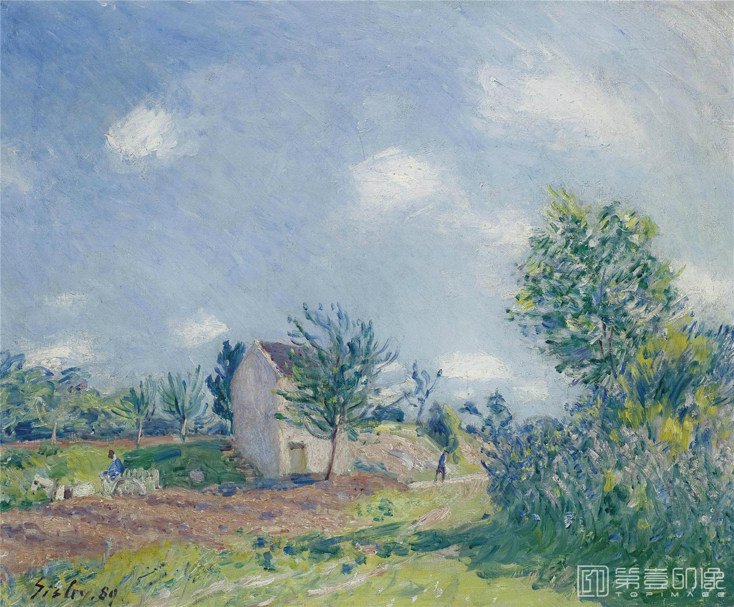 油画-阿尔弗莱德·西斯莱 Alfred Sisley作品集-042