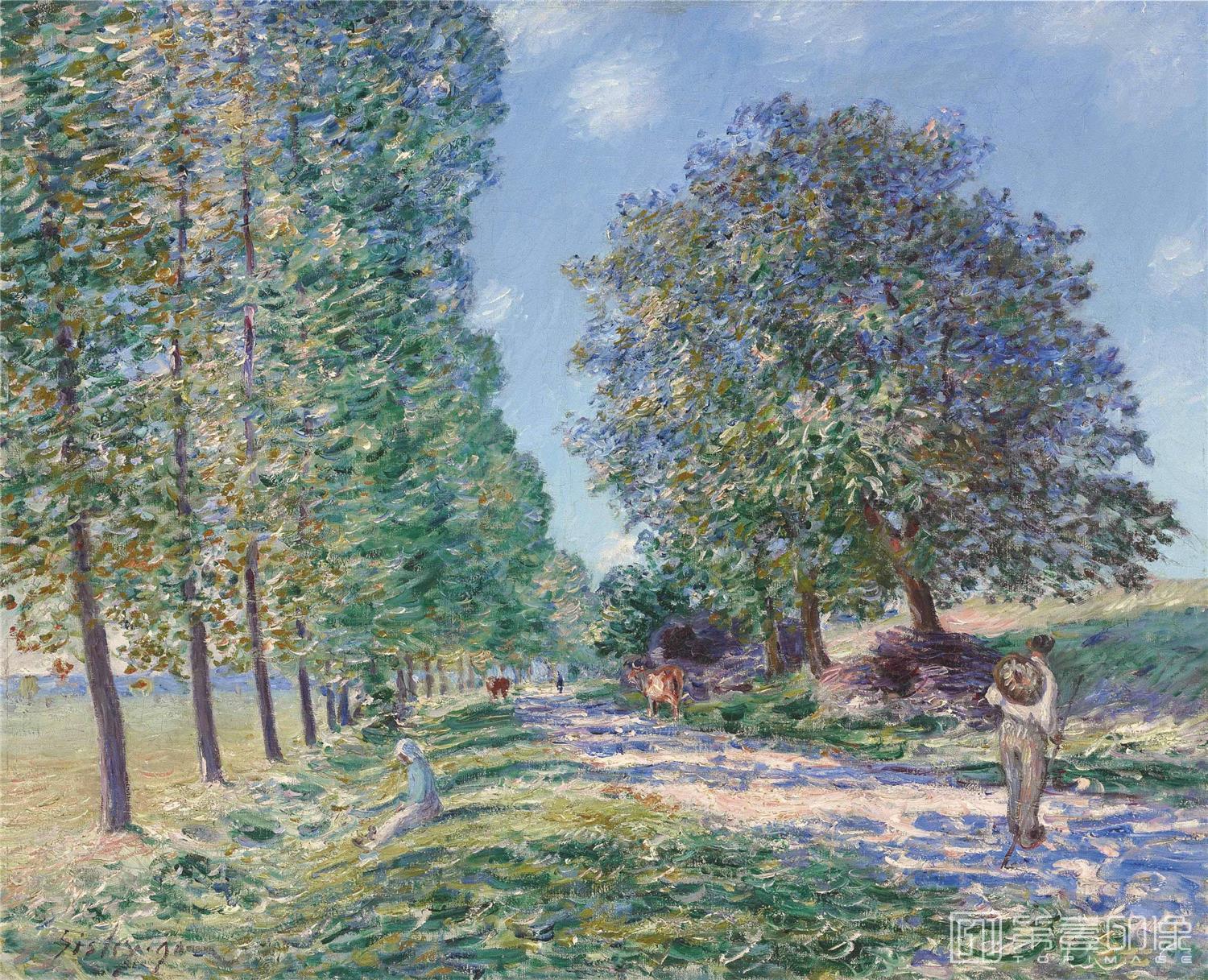 油画-阿尔弗莱德·西斯莱 Alfred Sisley作品集-044
