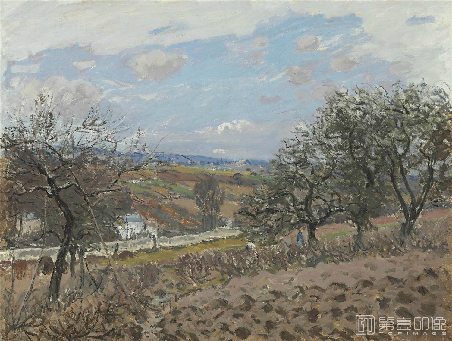 油画-阿尔弗莱德·西斯莱 Alfred Sisley作品集-046