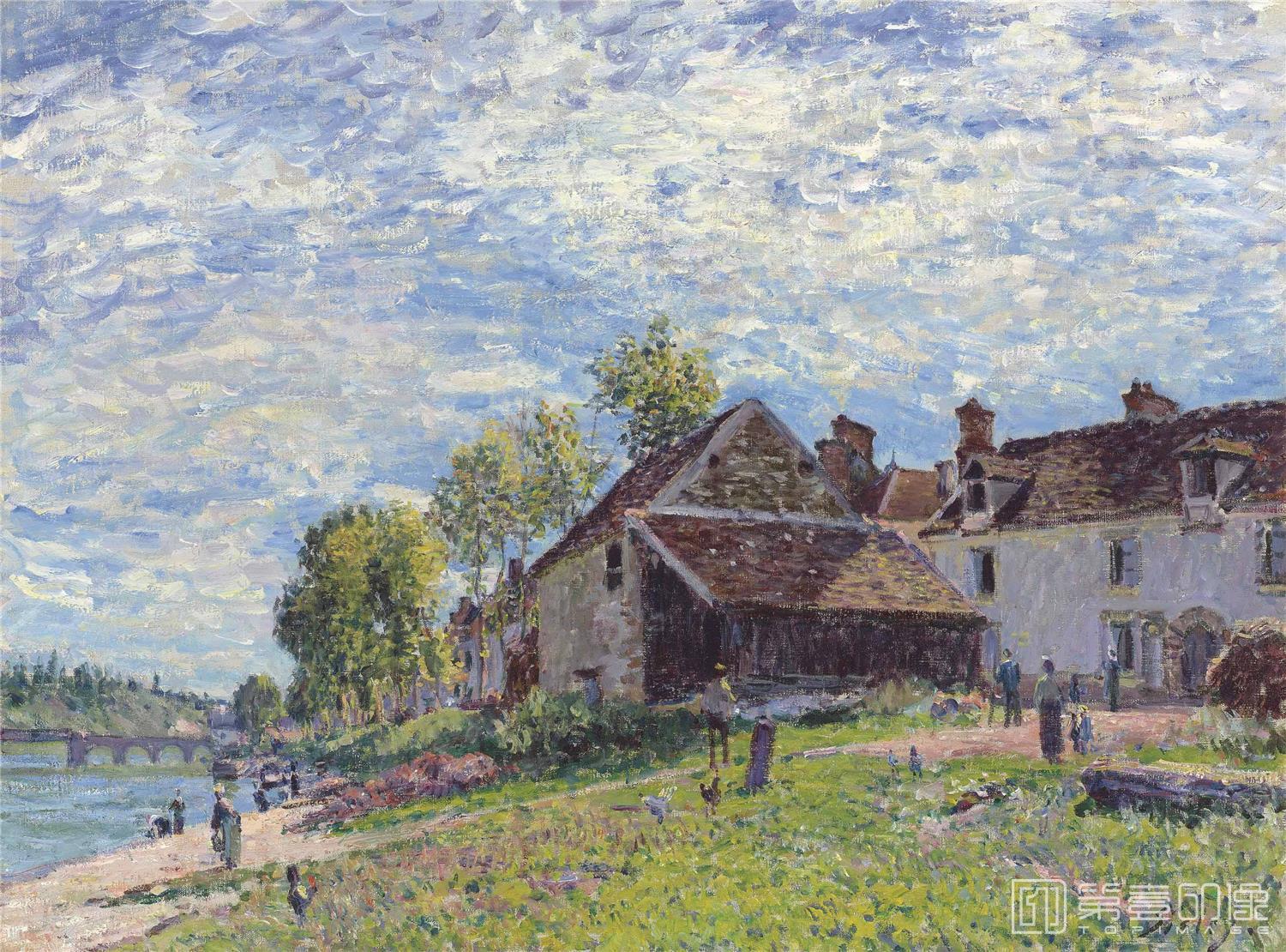 油画-阿尔弗莱德·西斯莱 Alfred Sisley作品集-048