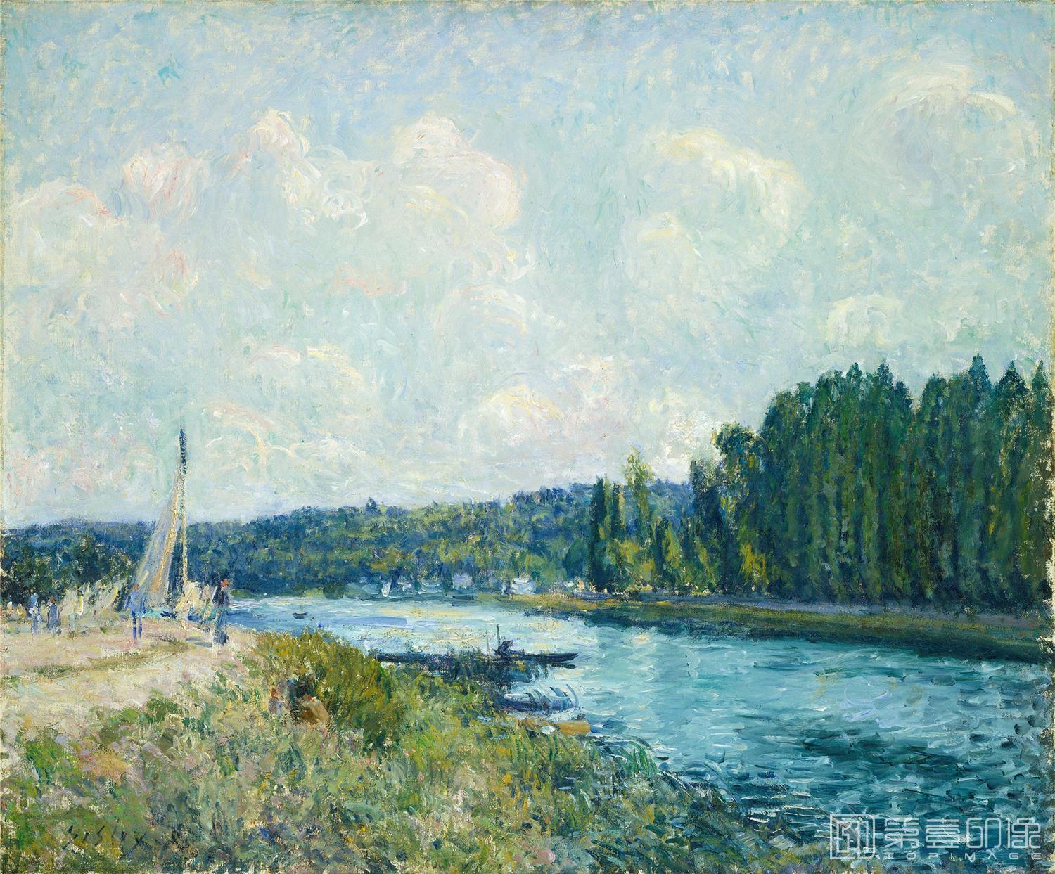 油画-阿尔弗莱德·西斯莱 Alfred Sisley作品集-057