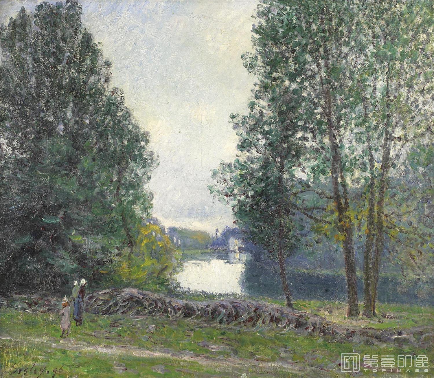 油画-阿尔弗莱德·西斯莱 Alfred Sisley作品集-075
