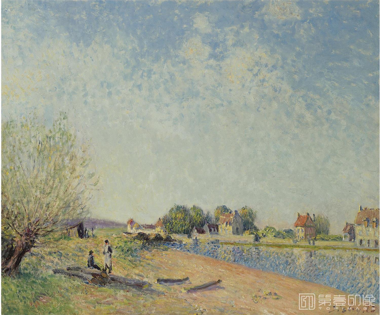 油画-阿尔弗莱德·西斯莱 Alfred Sisley作品集-080