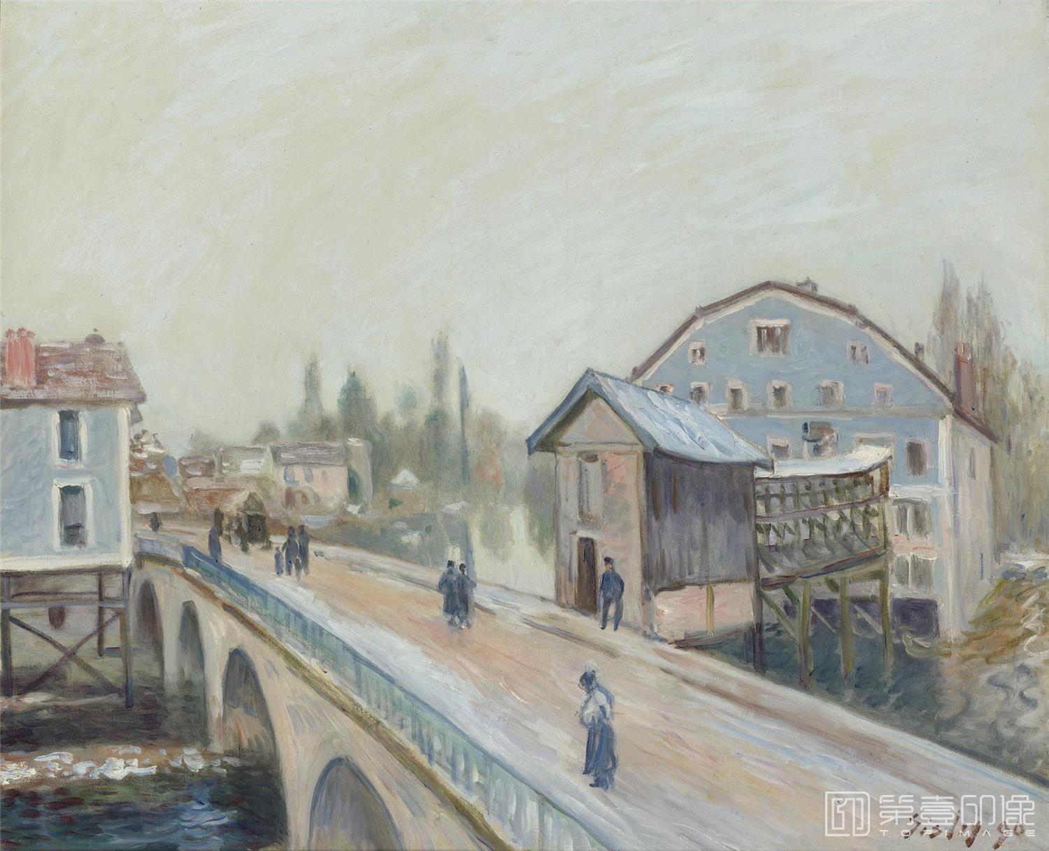 油画-阿尔弗莱德·西斯莱 Alfred Sisley作品集-088