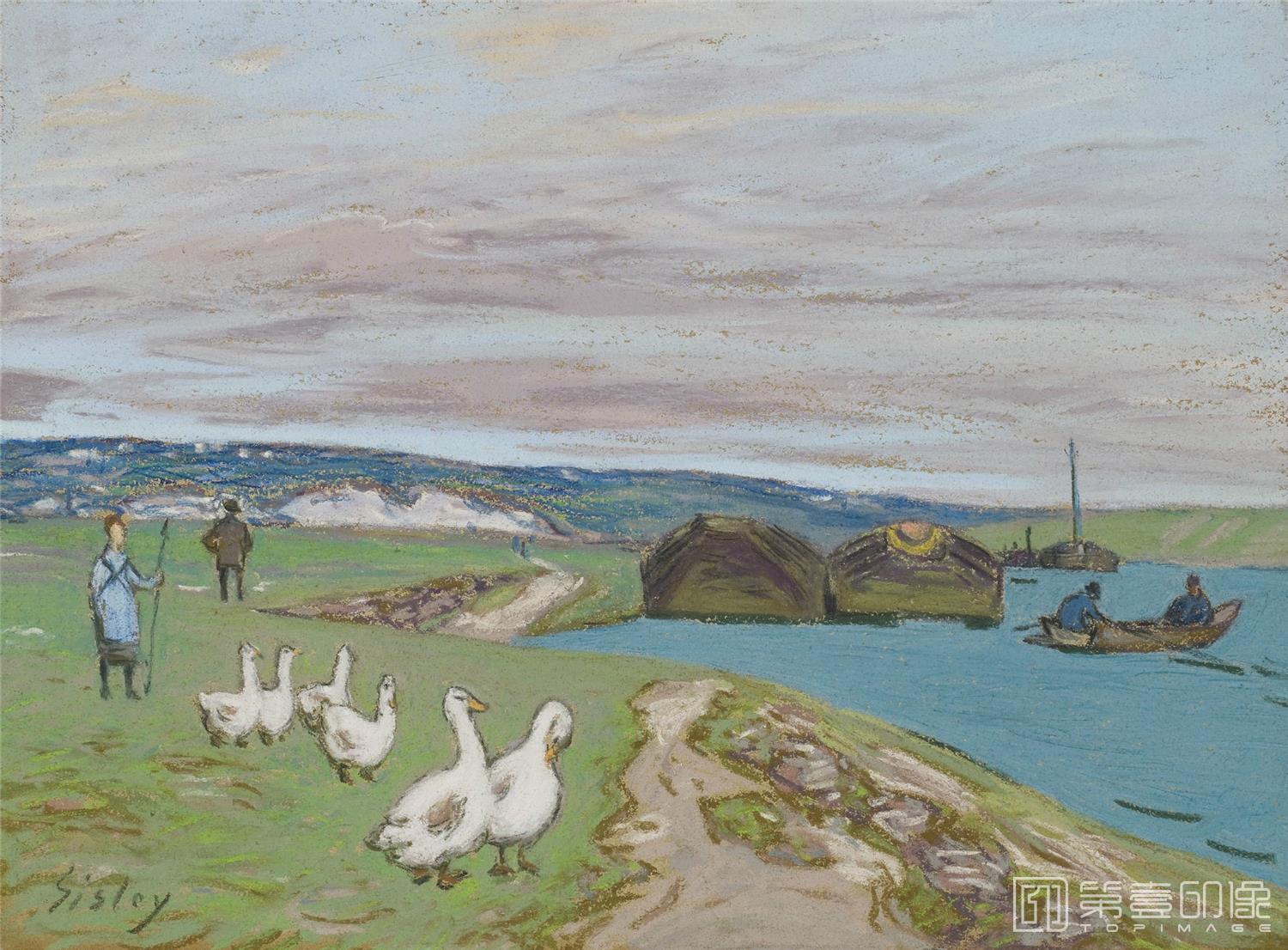 油画-阿尔弗莱德·西斯莱 Alfred Sisley作品集-091