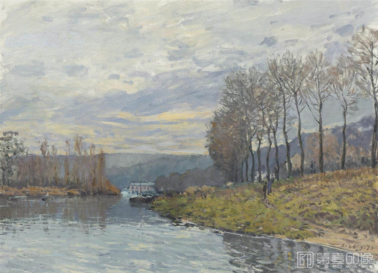 油画-阿尔弗莱德·西斯莱 Alfred Sisley作品集-112