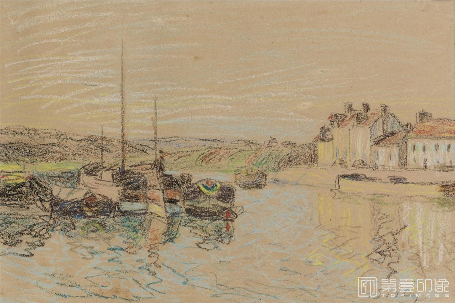 水彩画-阿尔弗莱德·西斯莱 Alfred Sisley作品集-124
