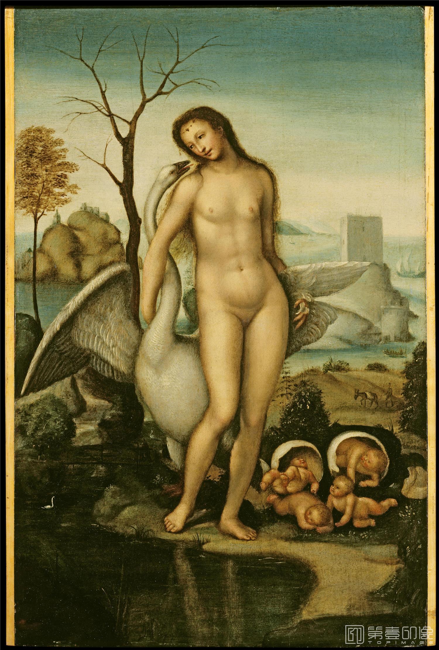 油画-列奥纳多·迪·皮耶罗·达·芬奇 Leonardo Di Ser Piero Da Vinci作品集-024