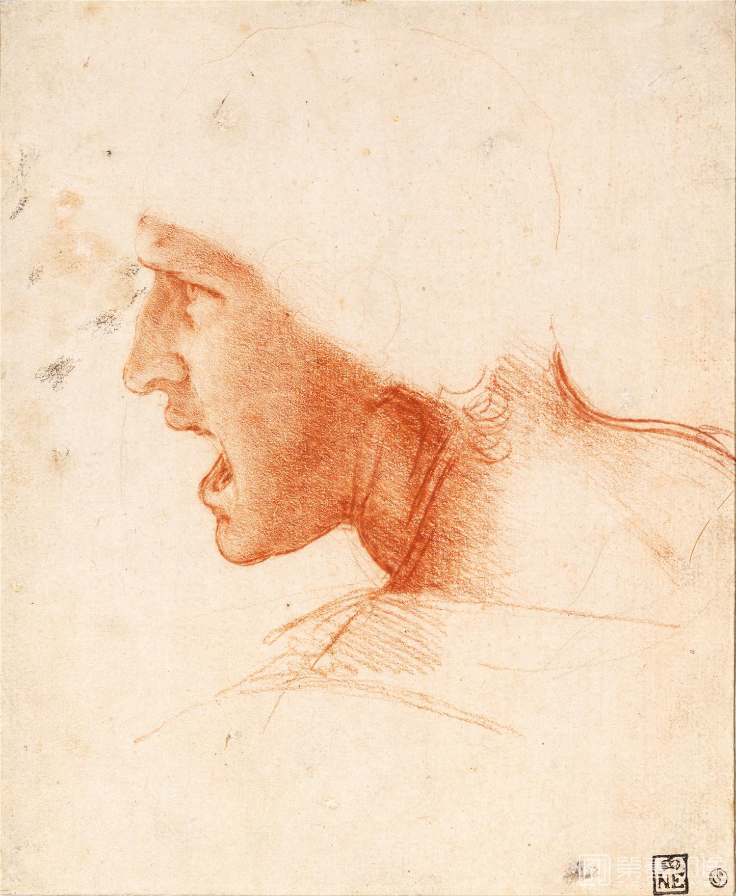 素描-列奥纳多·迪·皮耶罗·达·芬奇 Leonardo Di Ser Piero Da Vinci作品集-042