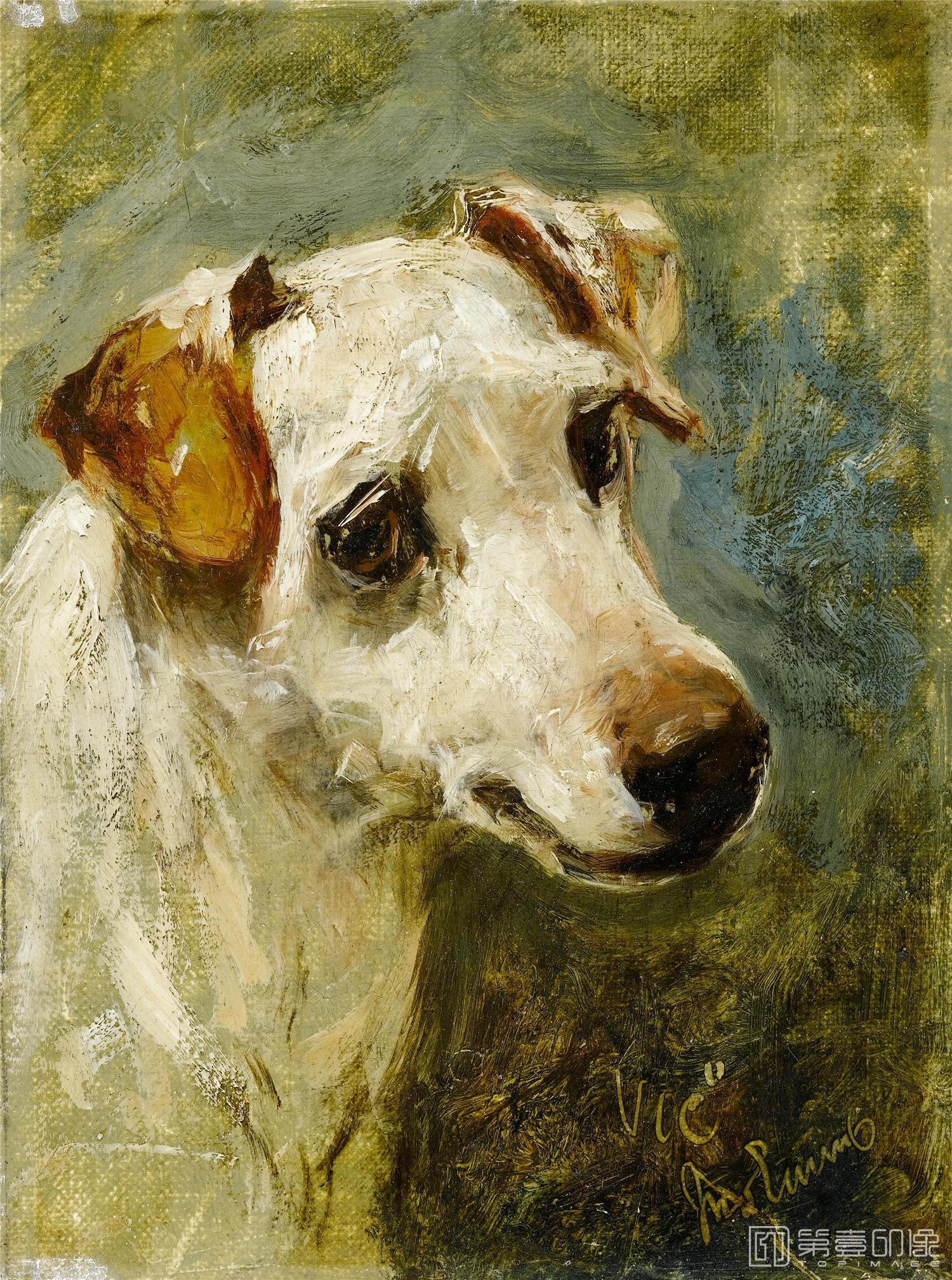 油画-犬题材油画图-51