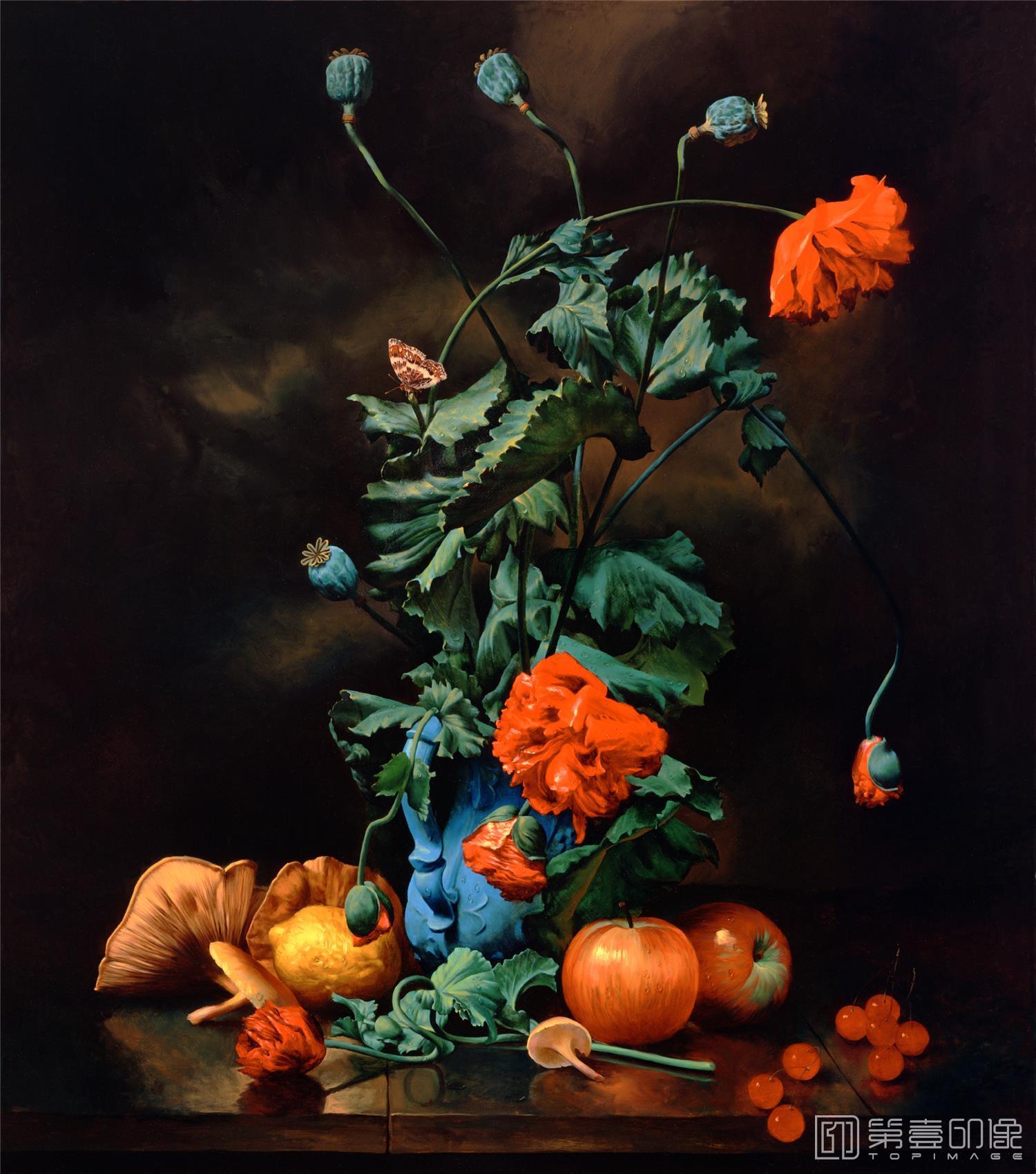 油画-花之王者-古典花卉油画集-211