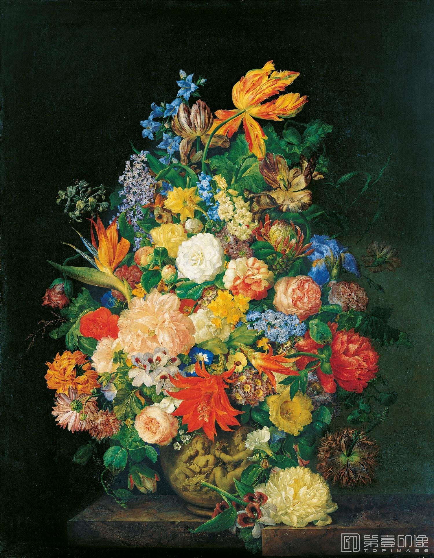 油画-花之王者-古典花卉油画集-252