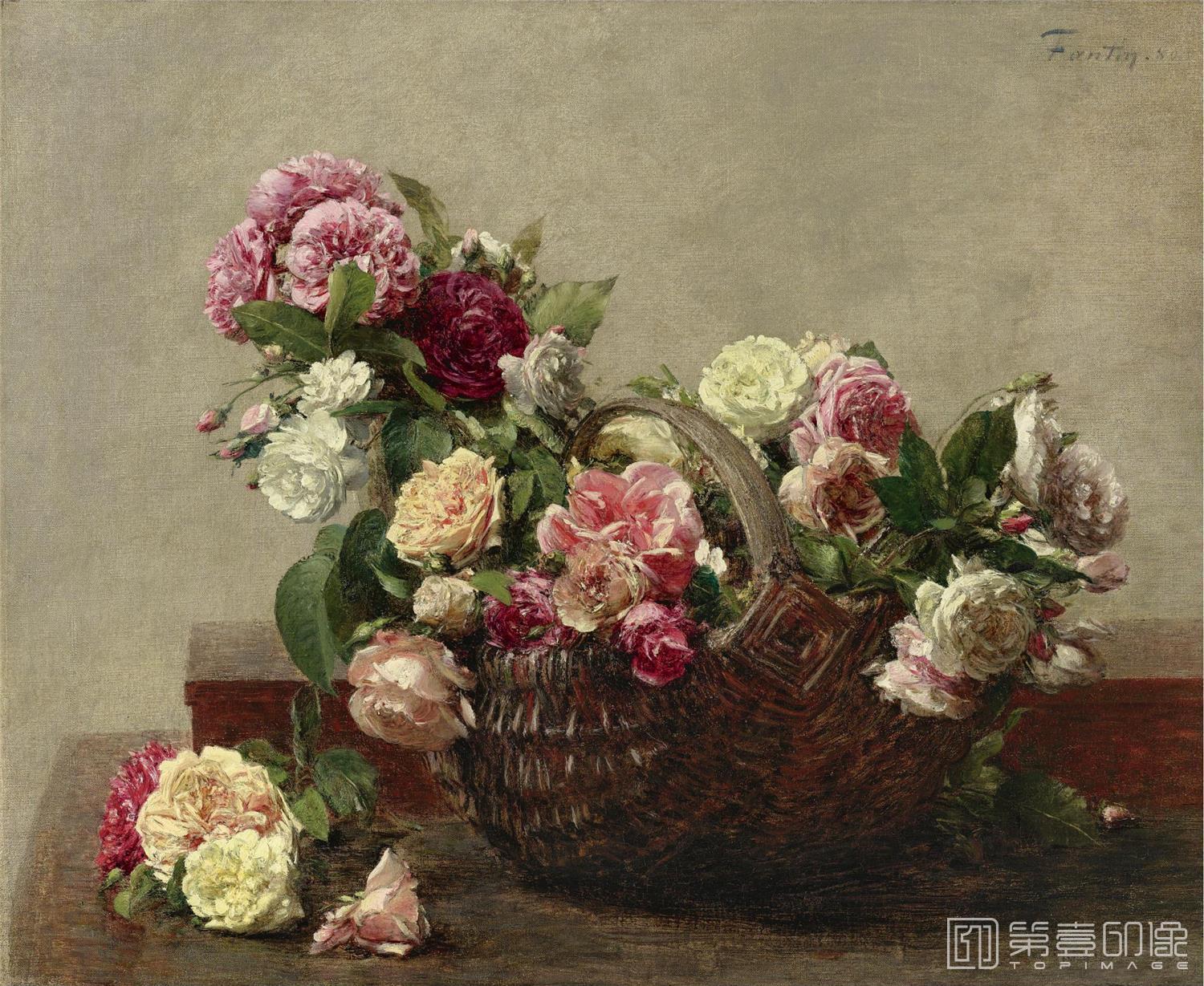 油画-花之王者-古典花卉油画集-342
