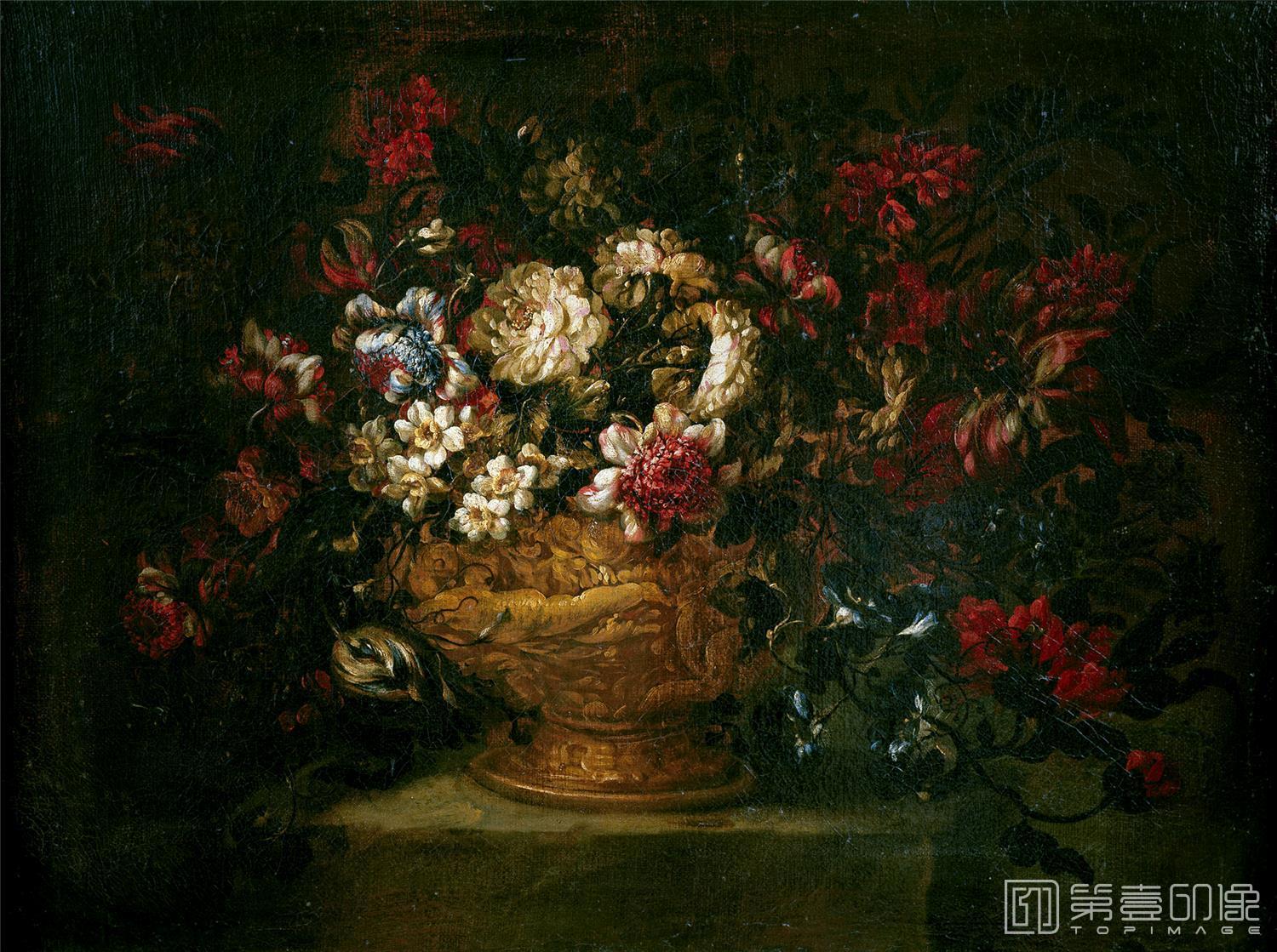 油画-花之王者-古典花卉油画集-355