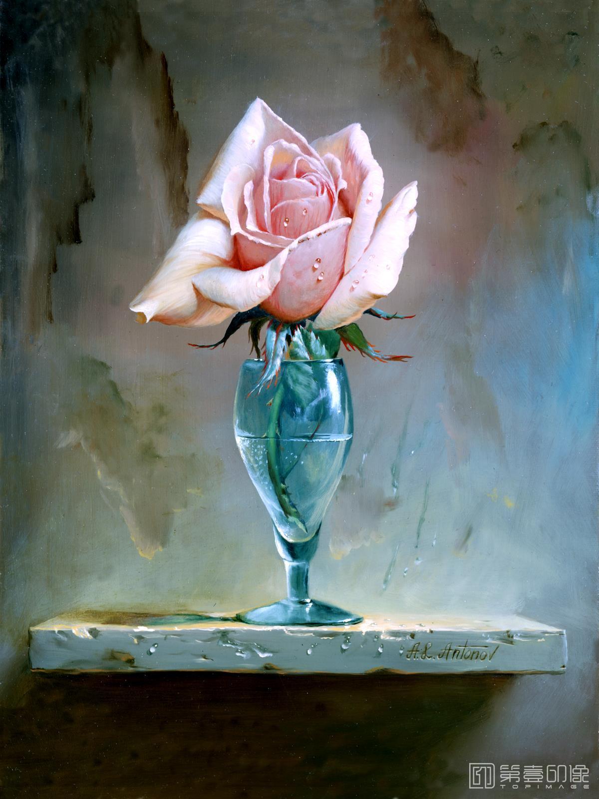 油画-花之王者-古典花卉油画集-386