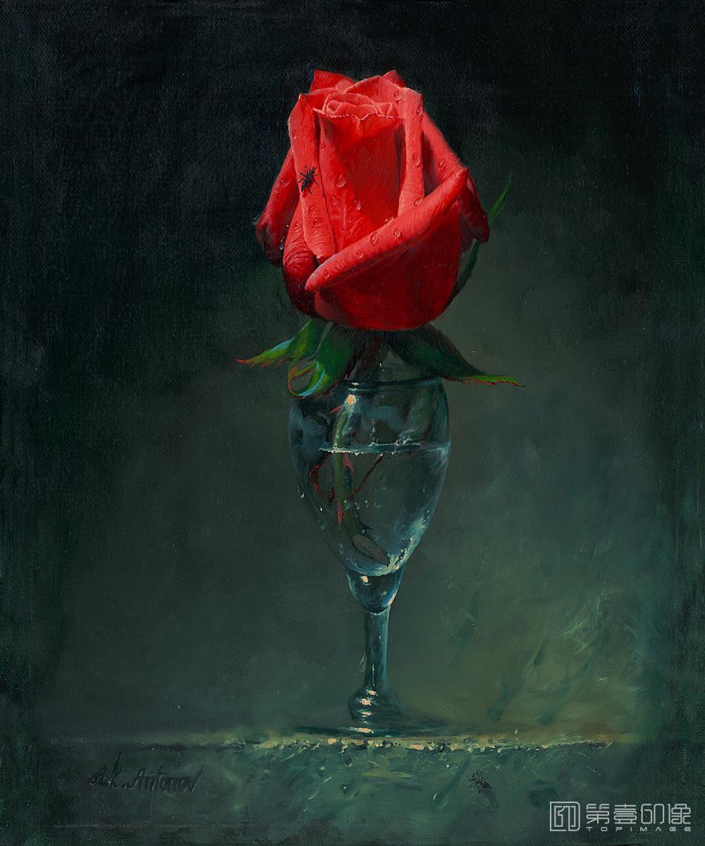 油画-花之王者-古典花卉油画集-401