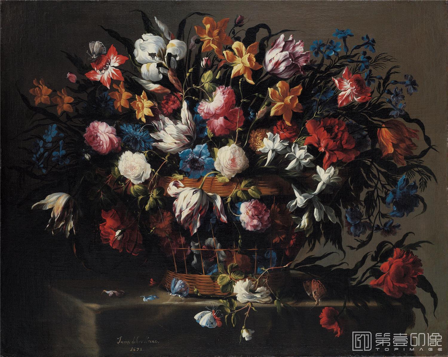 油画-花之王者-古典花卉油画集-492