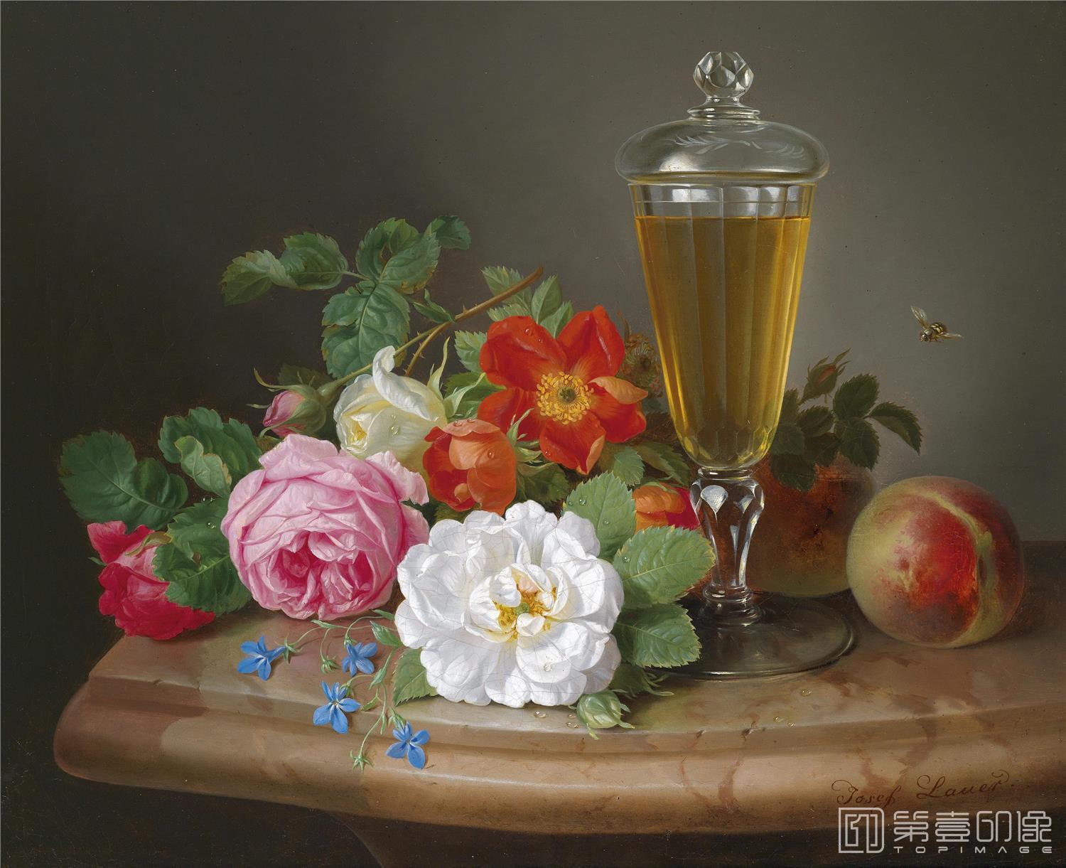 油画-花之王者-古典花卉油画集-579