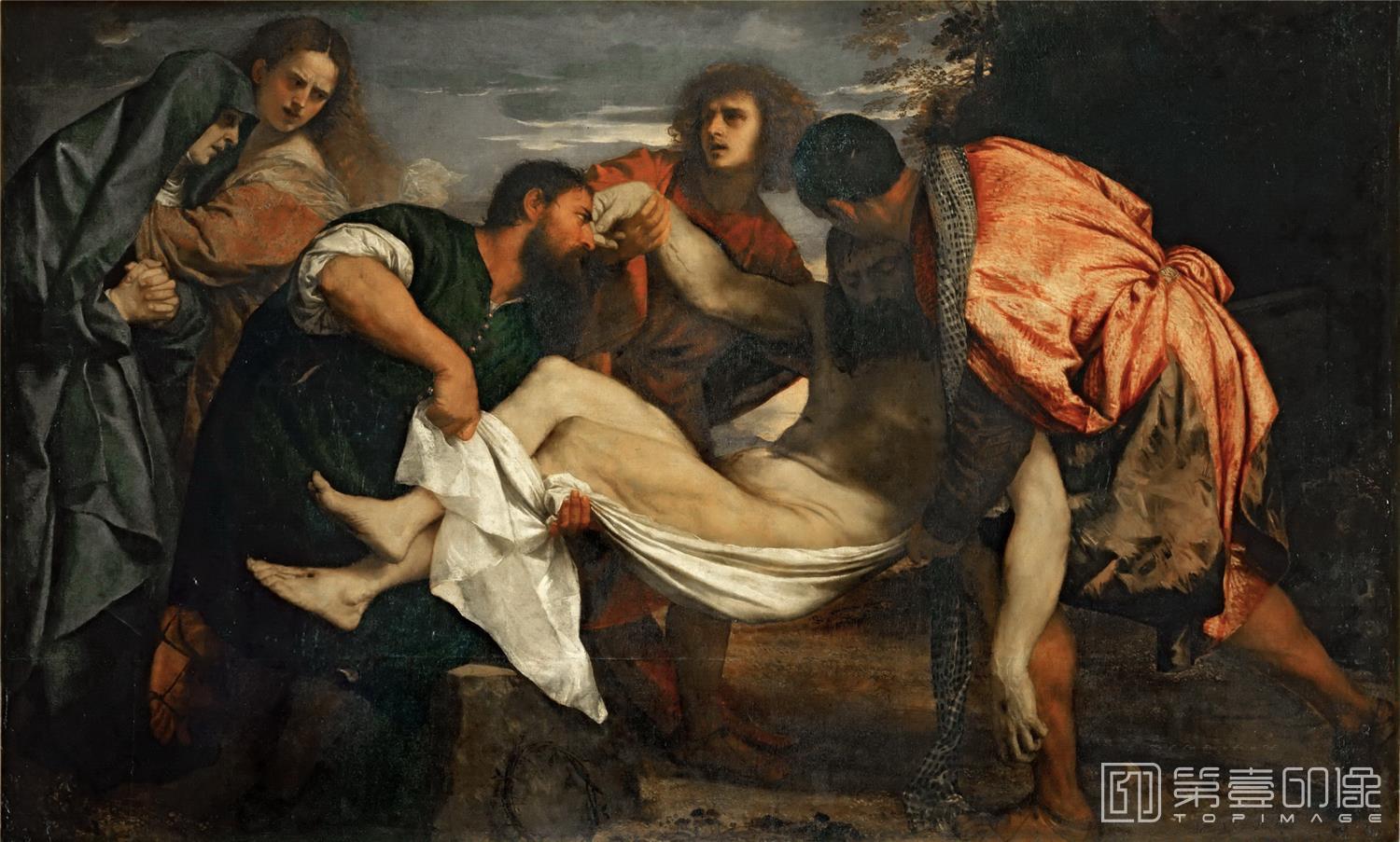 油画-卢浮宫-TitianEntombment-1787