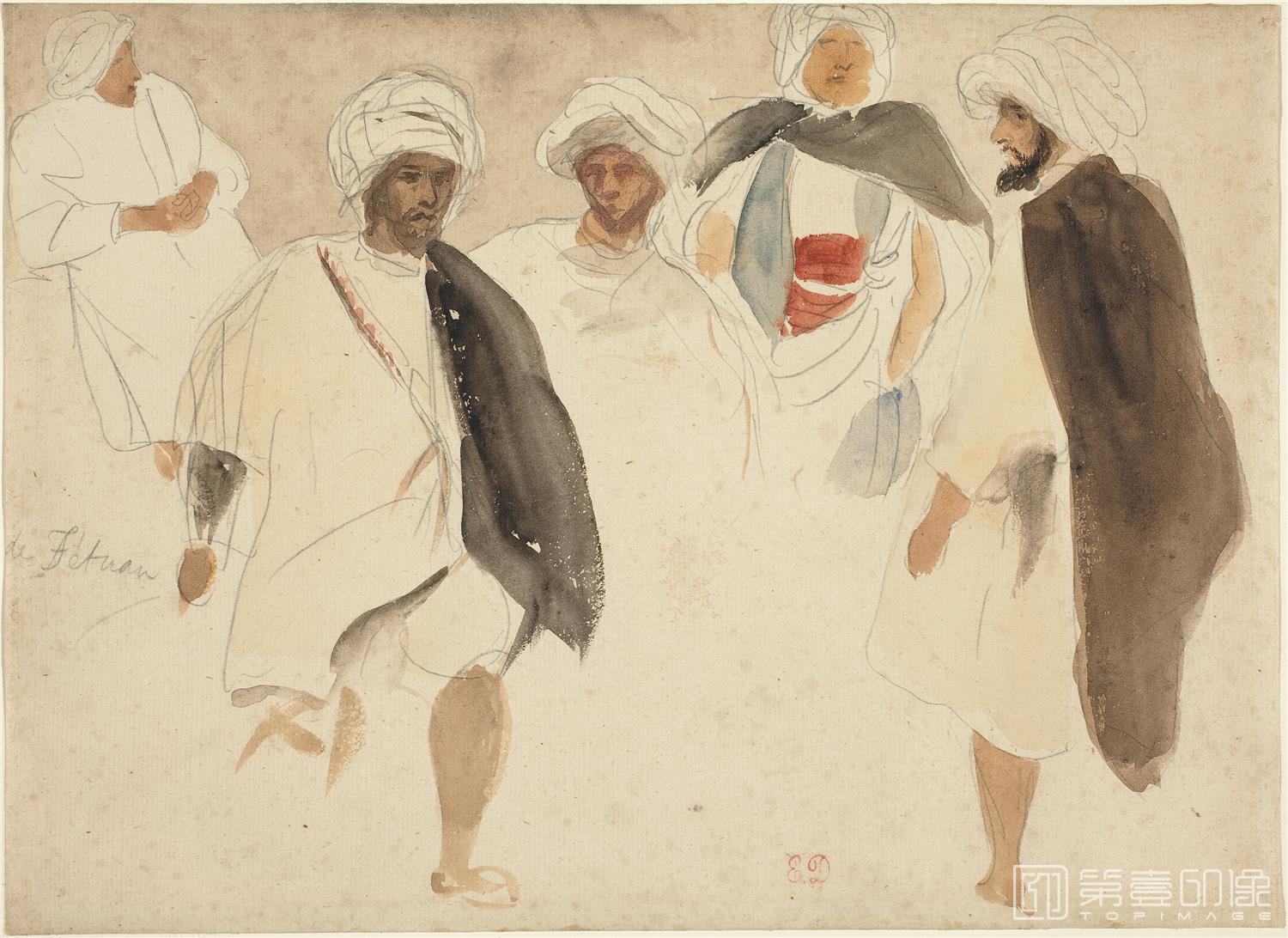 水彩画-美国华盛顿国立美术馆素描藏画-1860