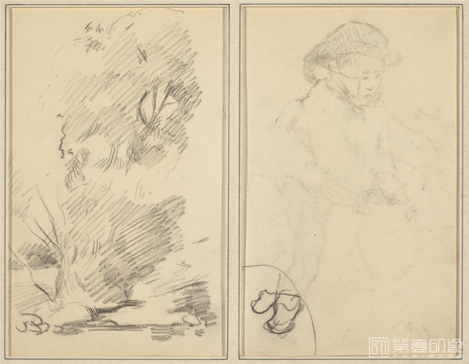 速写-美国华盛顿国立美术馆素描藏画-1935