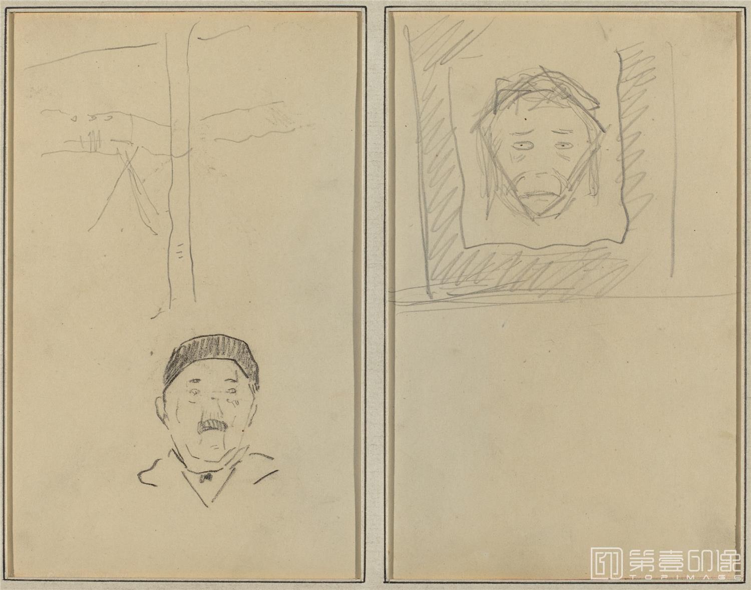 速写-美国华盛顿国立美术馆素描藏画-1943