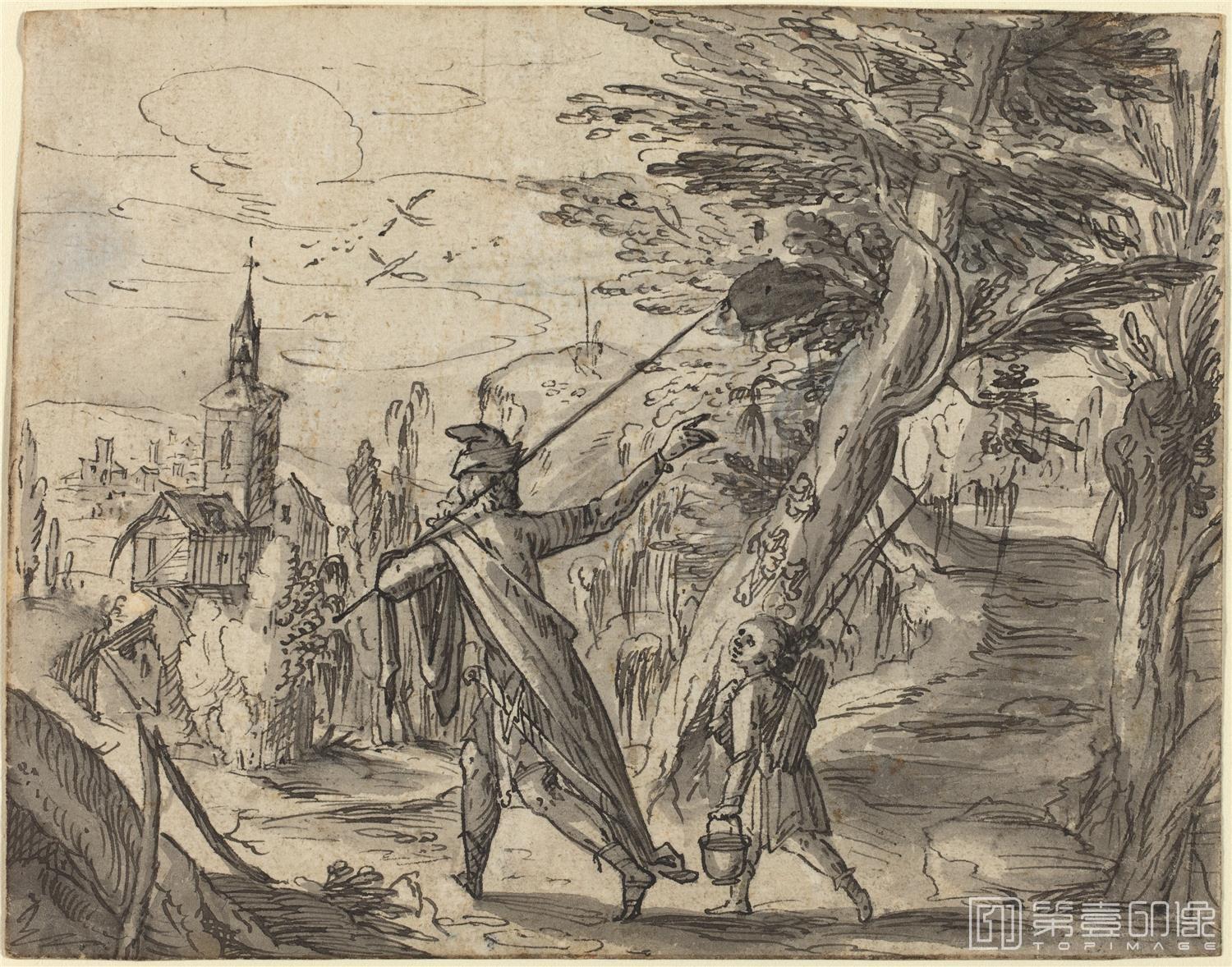 素描-美国华盛顿国立美术馆素描藏画-2203