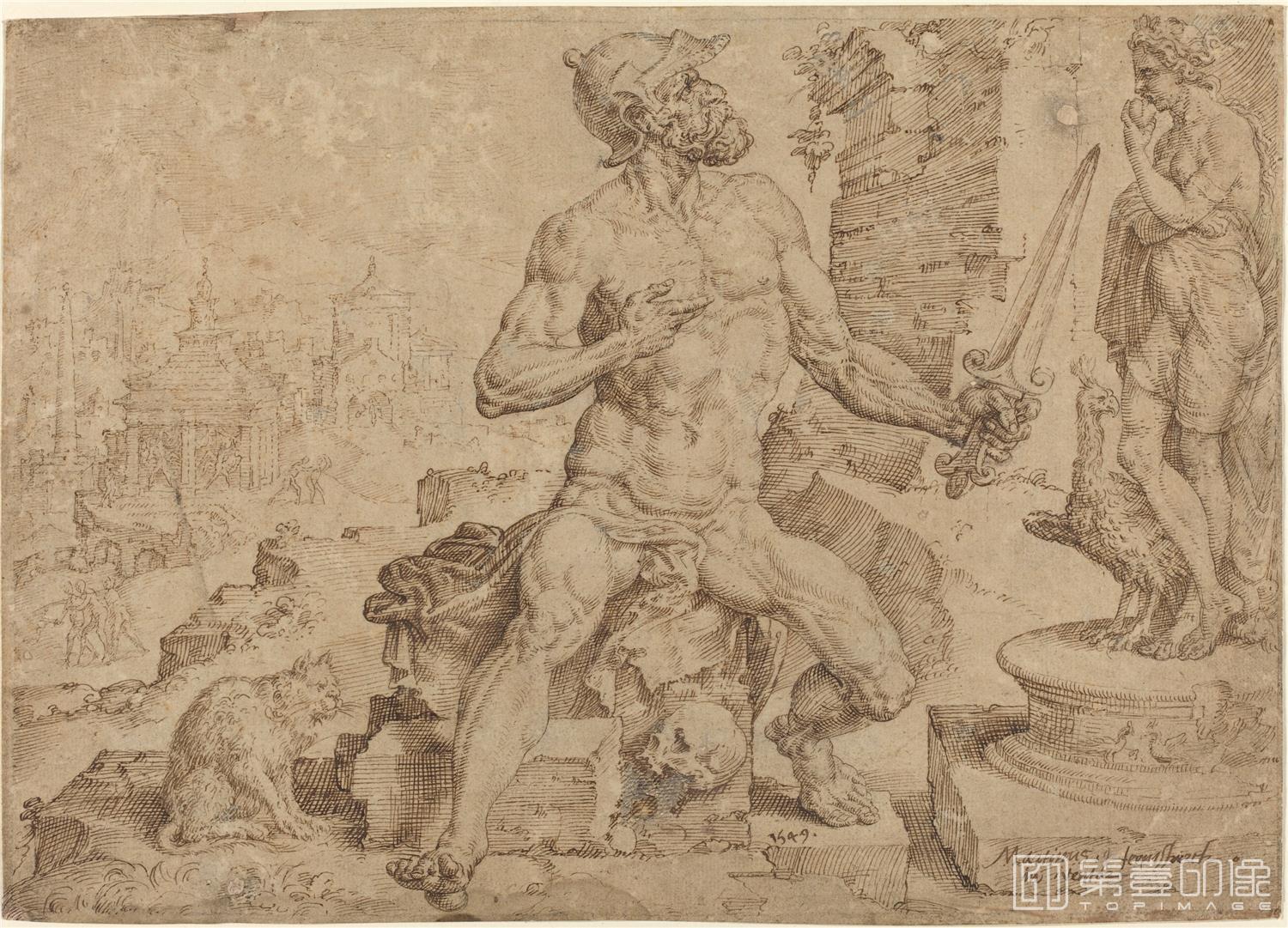 素描-美国华盛顿国立美术馆素描藏画-2380